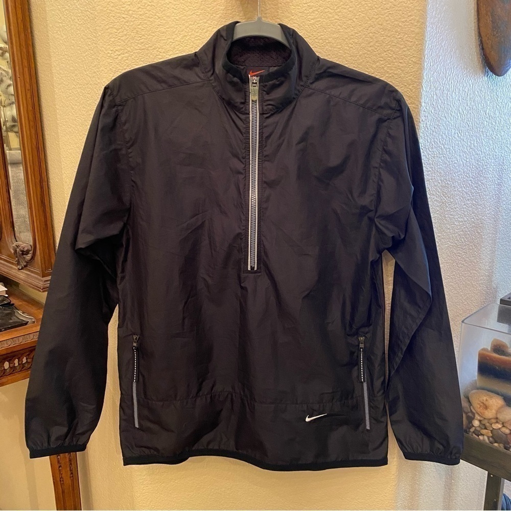 Vintage NIKE Women Black 1/2 Zipped Running Long Sleeve Top Size Small